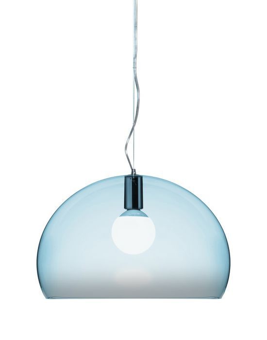 Kartell FLY Icon Pendelleuchte - silberblau--9