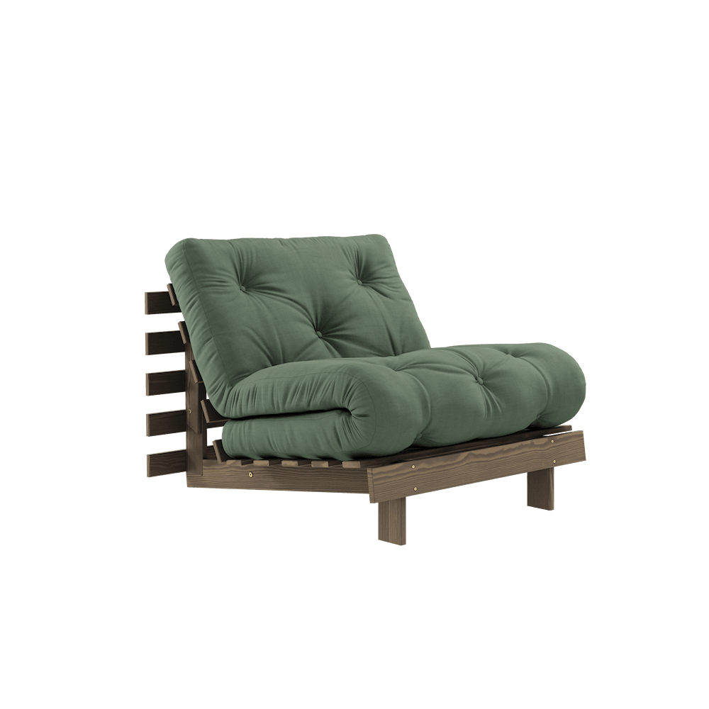 Karup Design Roots - Einsitzer Schlafsofa - Carob Brown - Olive Green--59