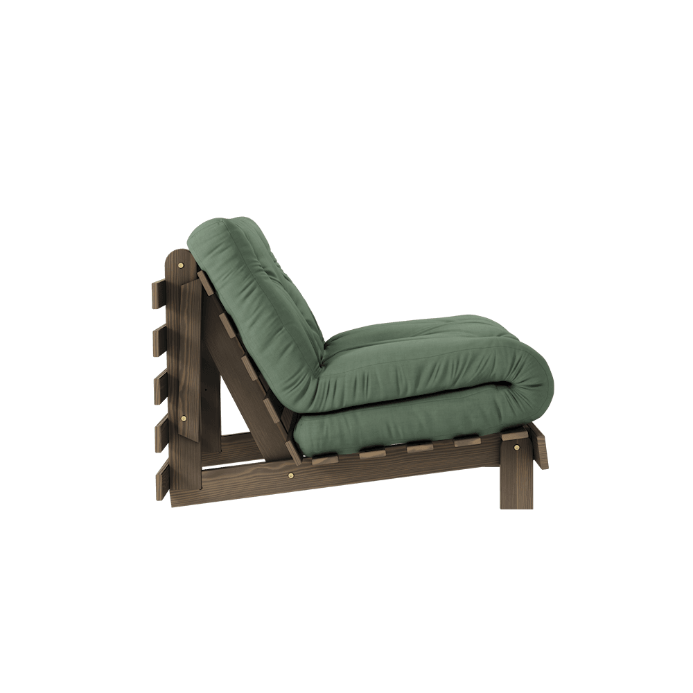 Karup Design Roots - Einsitzer Schlafsofa - Carob Brown - Olive Green--61