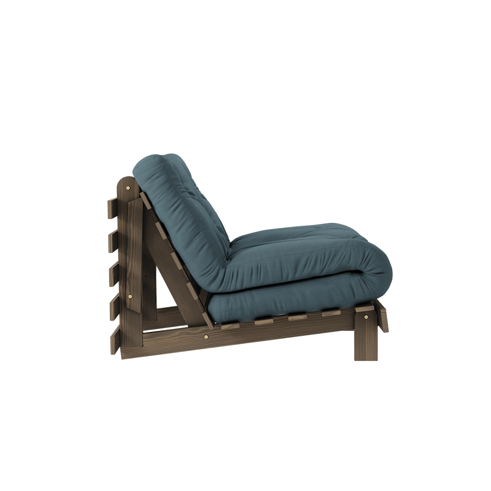 Karup Design Roots - Einsitzer Schlafsofa - Carob Brown - Petrol Blue--66