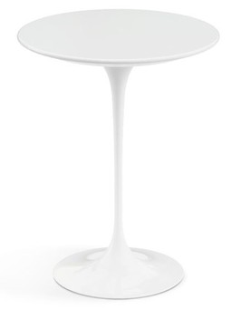 Knoll International Saarinen Side Table, Ø 41 cm - Laminat weiß--0