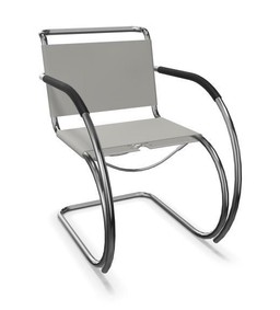 Thonet S 533 LF | Freischwinger mit Armlehnen- Geschnürt, Kernleder schlammgrau--7