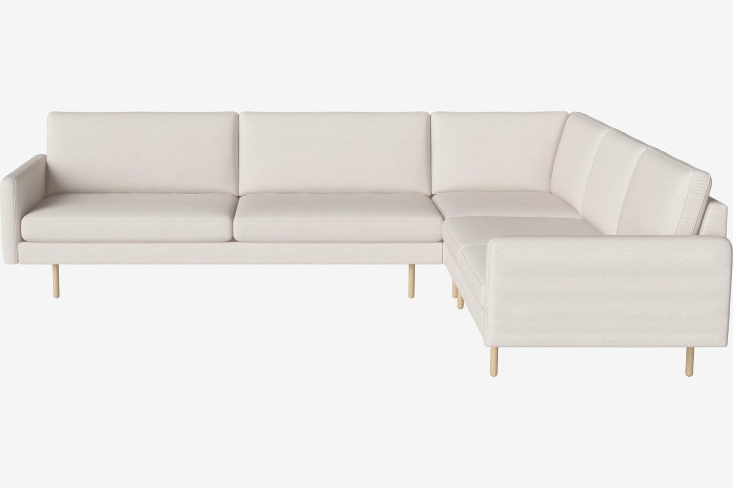 Bolia Scandinavia Remix 6 Sitzer Ecksofa 3 Ecke 2 - Linea-Samt-Beige--1