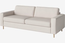 Bolia Scandinavia 3 Sitzer Schlafcouch Mit integrierten Rädern - Linea Samt Beige--2