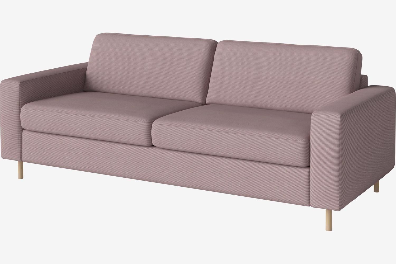 Bolia Scandinavia 3 Sitzer Schlafcouch Mit integrierten Rädern - Linea Velvet Rosa--1