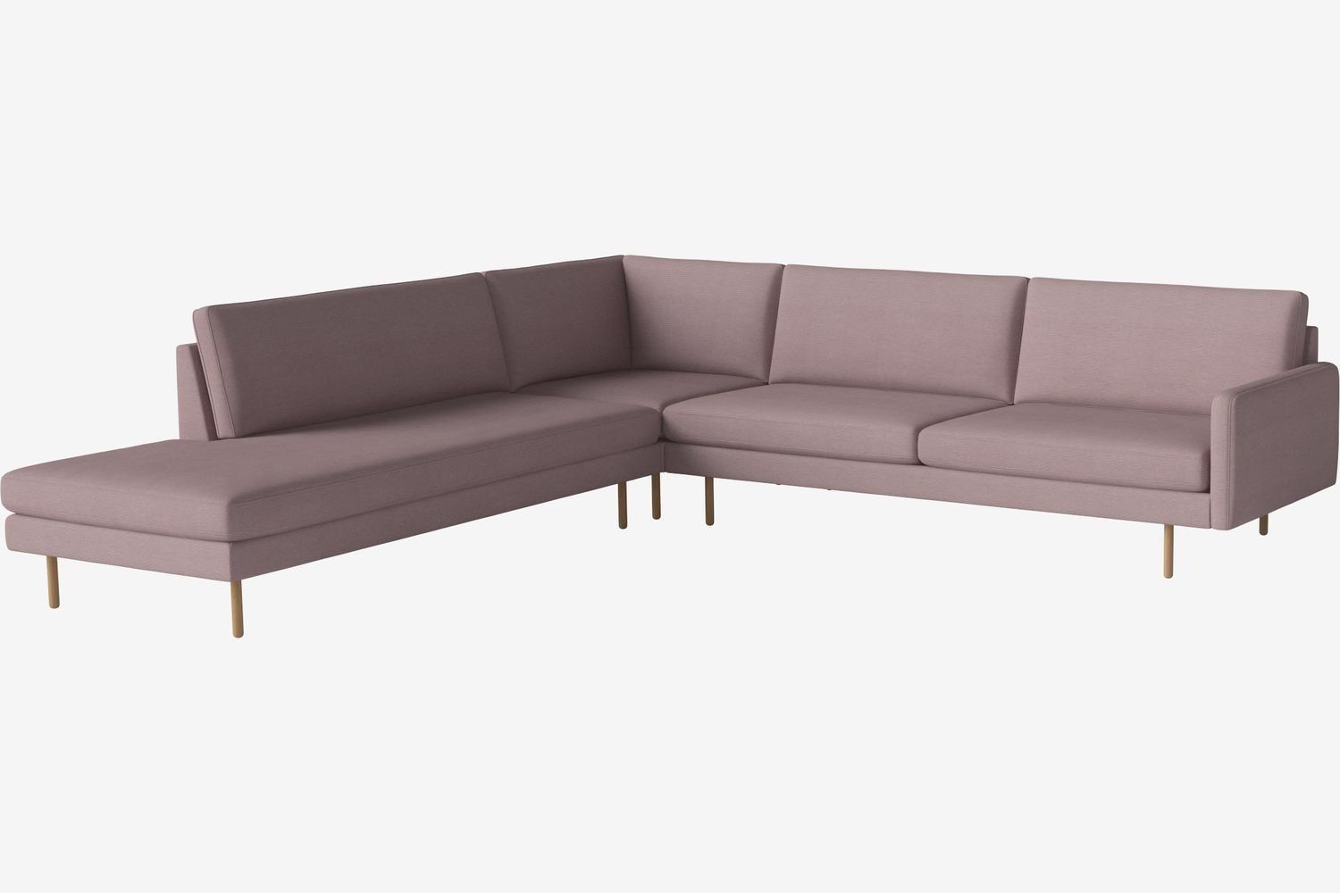 Bolia Scandinavia Remix 6 Sitzer Ecksofa Open End - Linea-Velvet-Rosa - Links--2