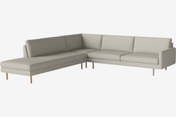 Bolia Scandinavia Remix 6 Sitzer Ecksofa Open End - London-Flachgewebe-Elfenbein - Links--3