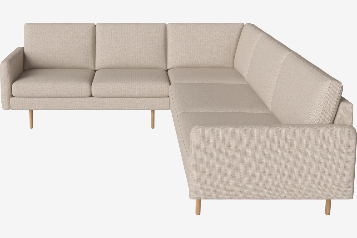 Bolia Scandinavia Remix 6 Sitzer Ecksofa 2 Ecke 3 - London-Flachgewebe-Hellbeige--4