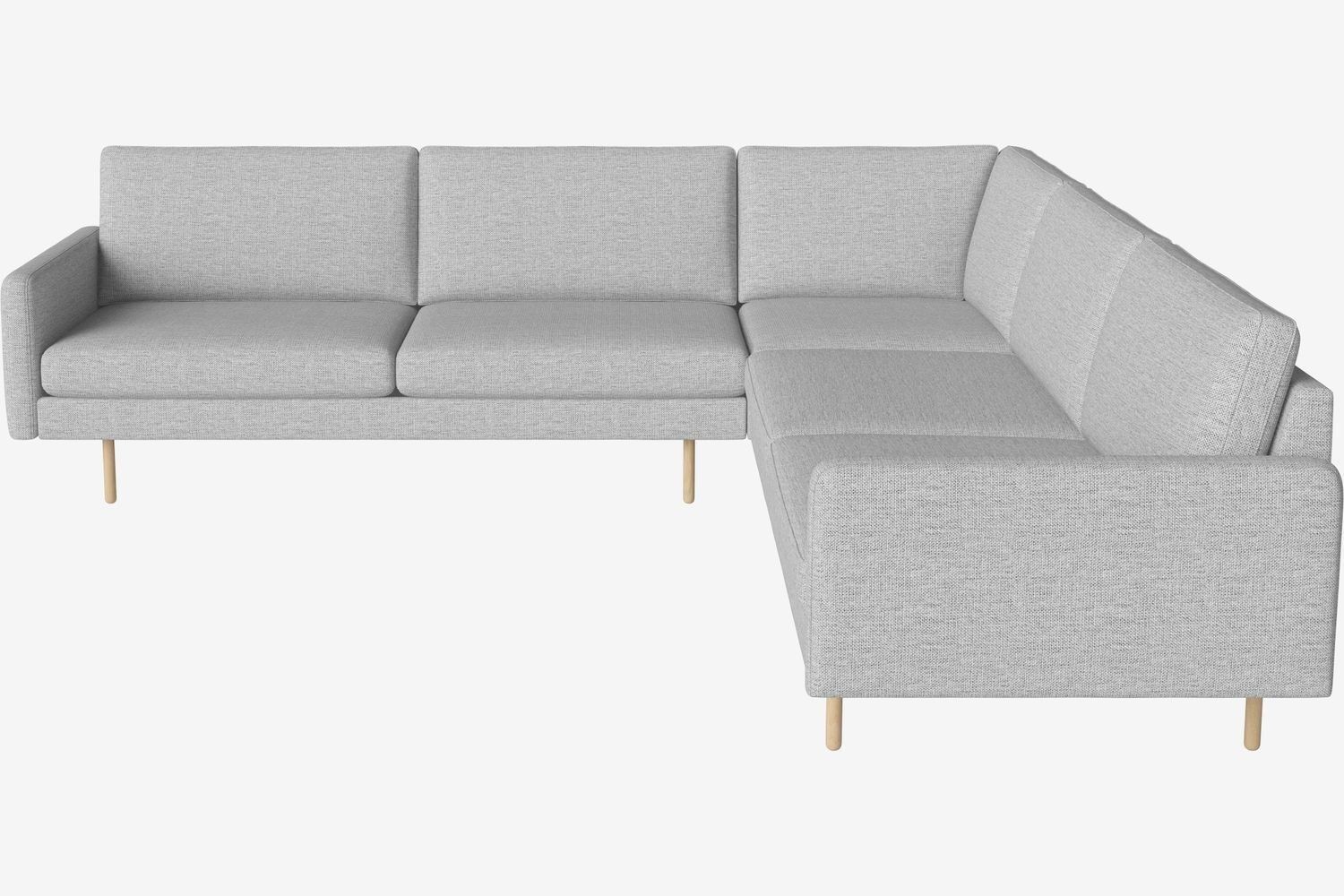 Bolia Scandinavia Remix 6 Sitzer Ecksofa 2½ Ecke 2½ - London-Flachgewebe-Hellgrau--5