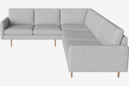 Bolia Scandinavia Remix 6 Sitzer Ecksofa 2 Ecke 3 - London-Flachgewebe-Hellgrau--5