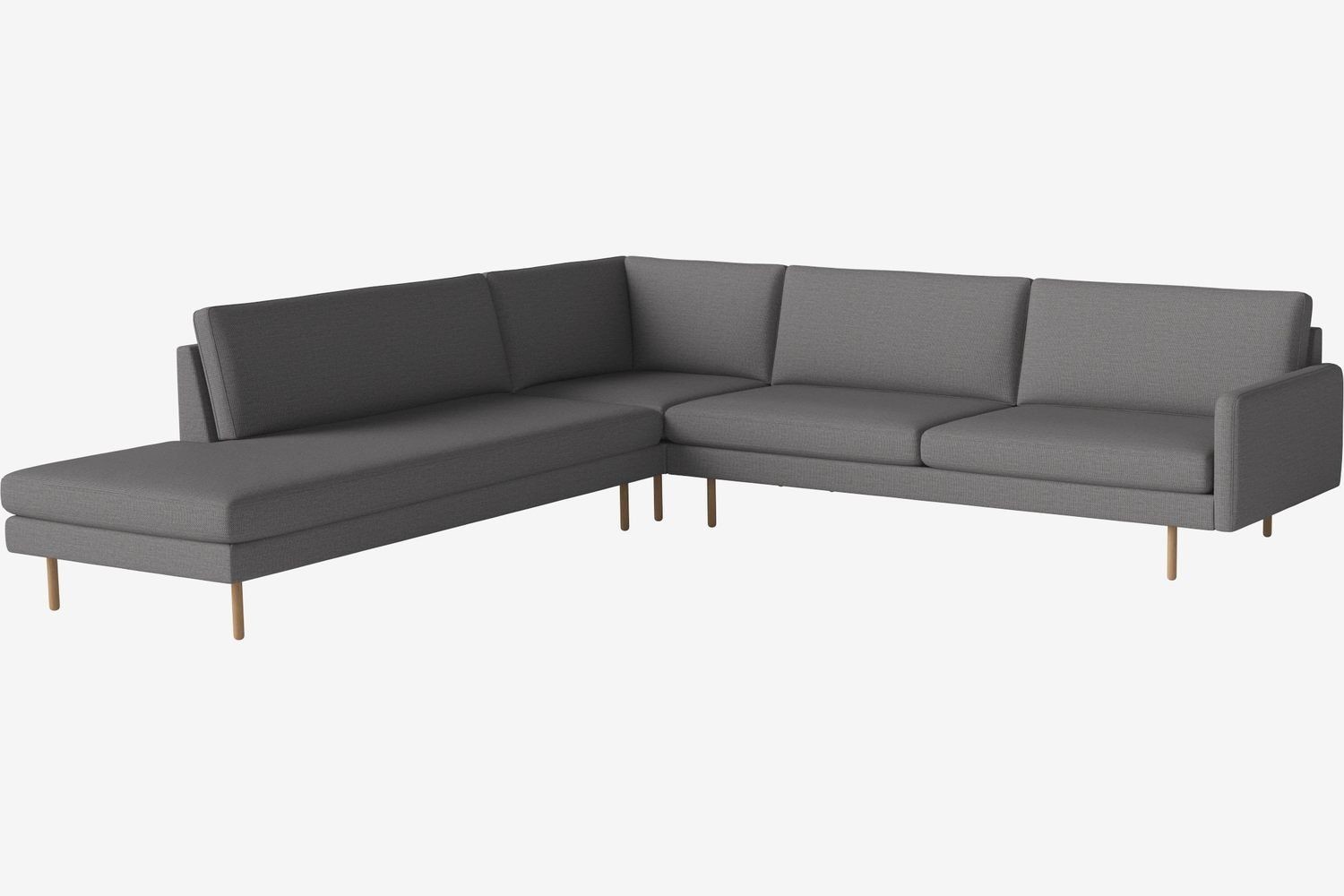 Bolia Scandinavia Remix 6 Sitzer Ecksofa Open End - London-Flachgewebe-Multi-Grau - Links--6