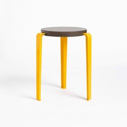 Tiptoe LOU stool – solid wood - Tinted Oak - Sunflower Yellow--22