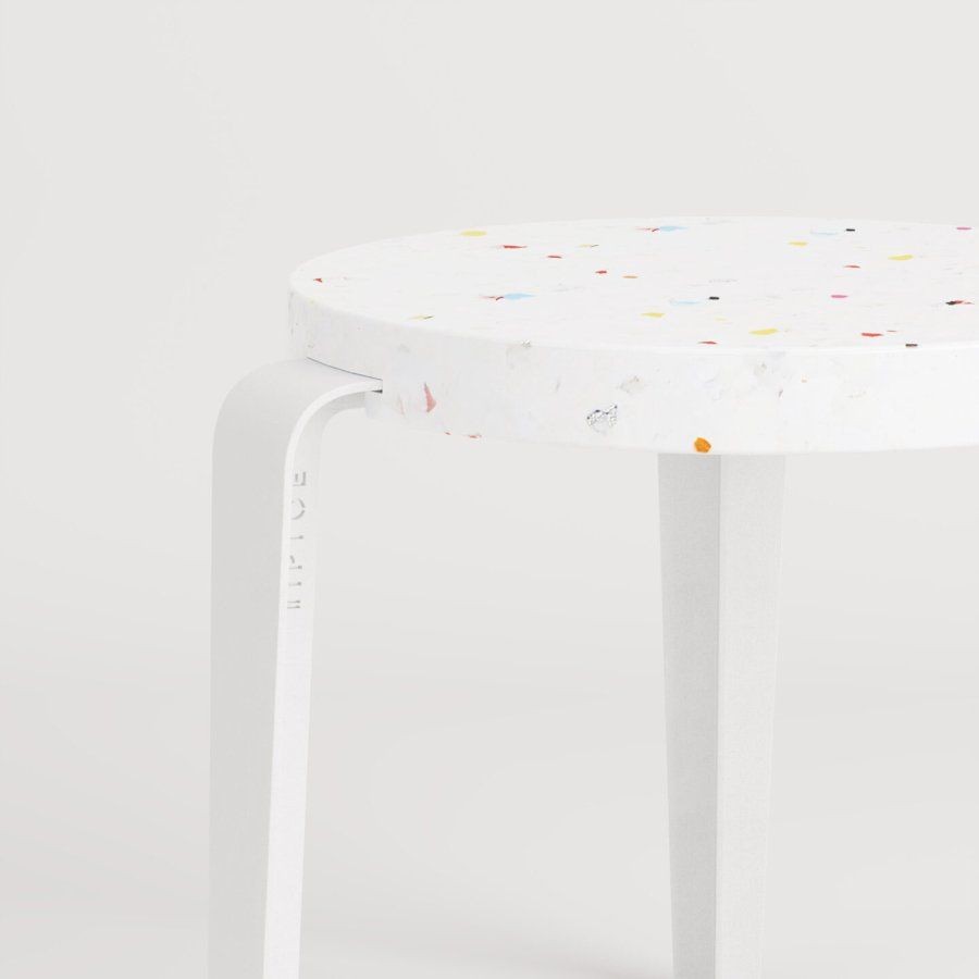 Tiptoe MINI LOU kids stool – recycled plastic - Cloudy White--6