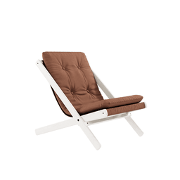 Karup Design Boogie Liegestuhl: 205 White lacquered - 759 Clay Brown--40