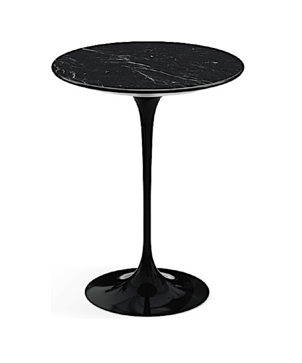 Knoll International Saarinen Side Table, Ø 41 cm - Marmor Nero Marquina beschichtet - Schwarz--8