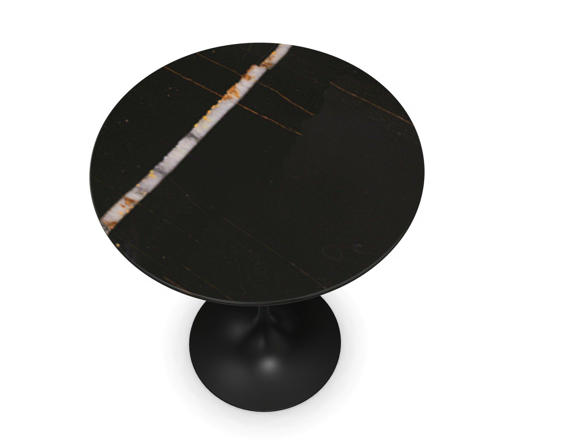 Knoll International Saarinen Side Table, Ø 41 cm - schwarz - Marmor Sahara Noir--18