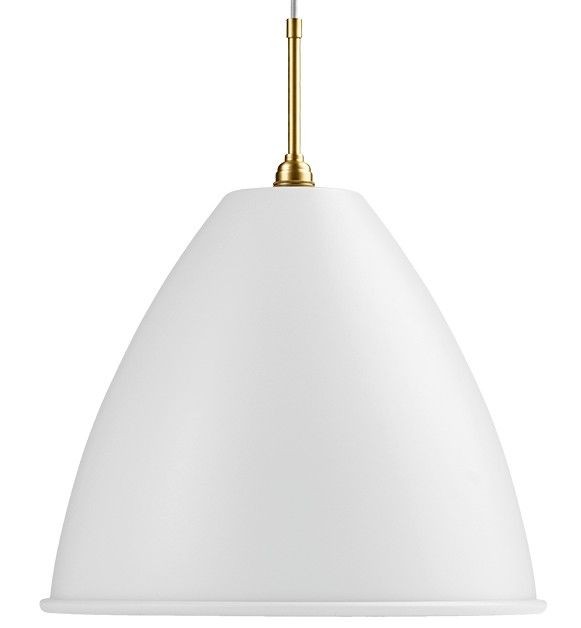 Gubi Bestlite BL9L Pendant - matt white / brass--4