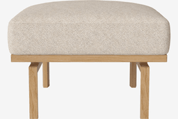 Bolia Elton Fußhocker - Monza Boucle Beige geölt Eiche--4