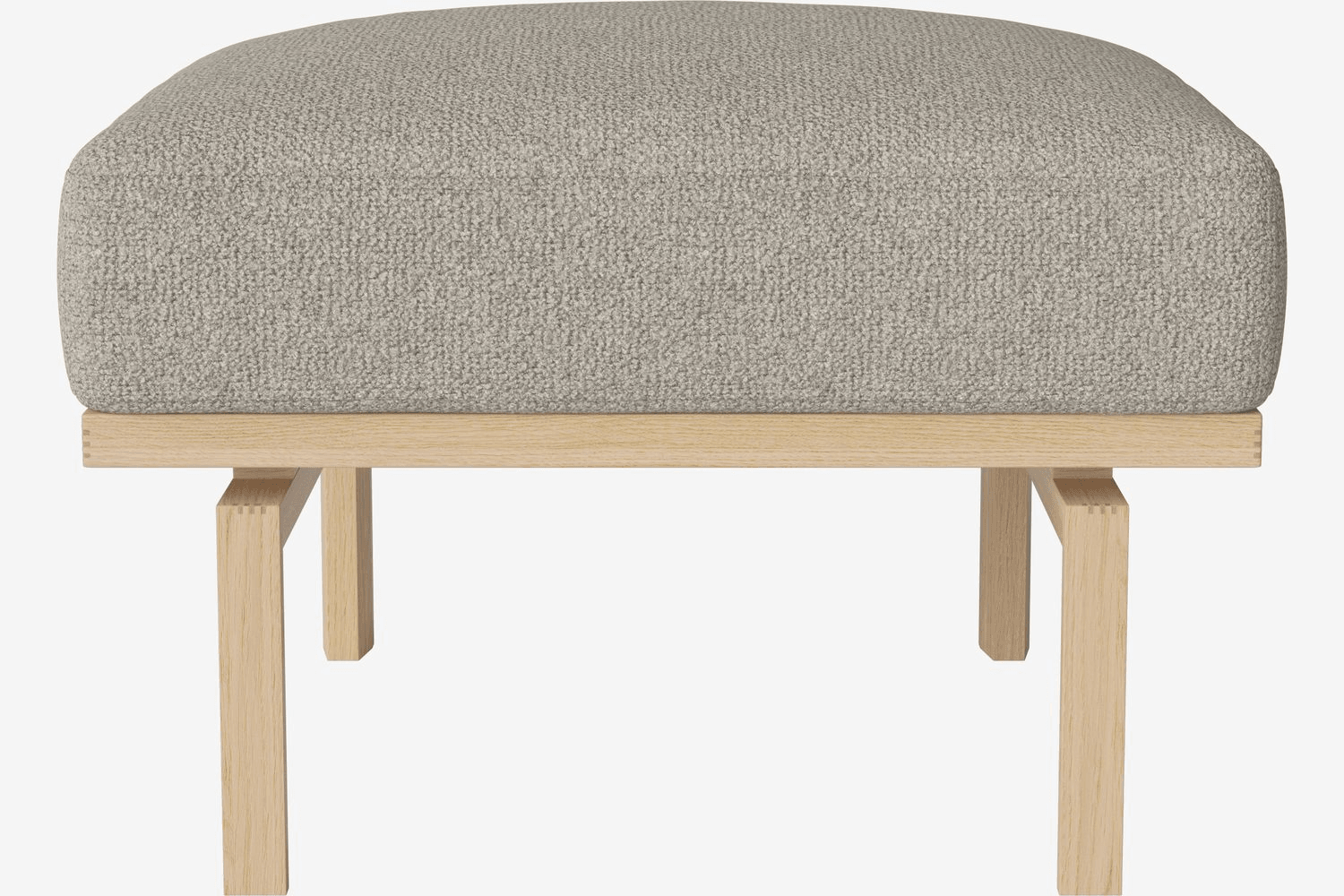 Bolia Elton Fußhocker - Monza Boucle Sand Weiß Pigment--10