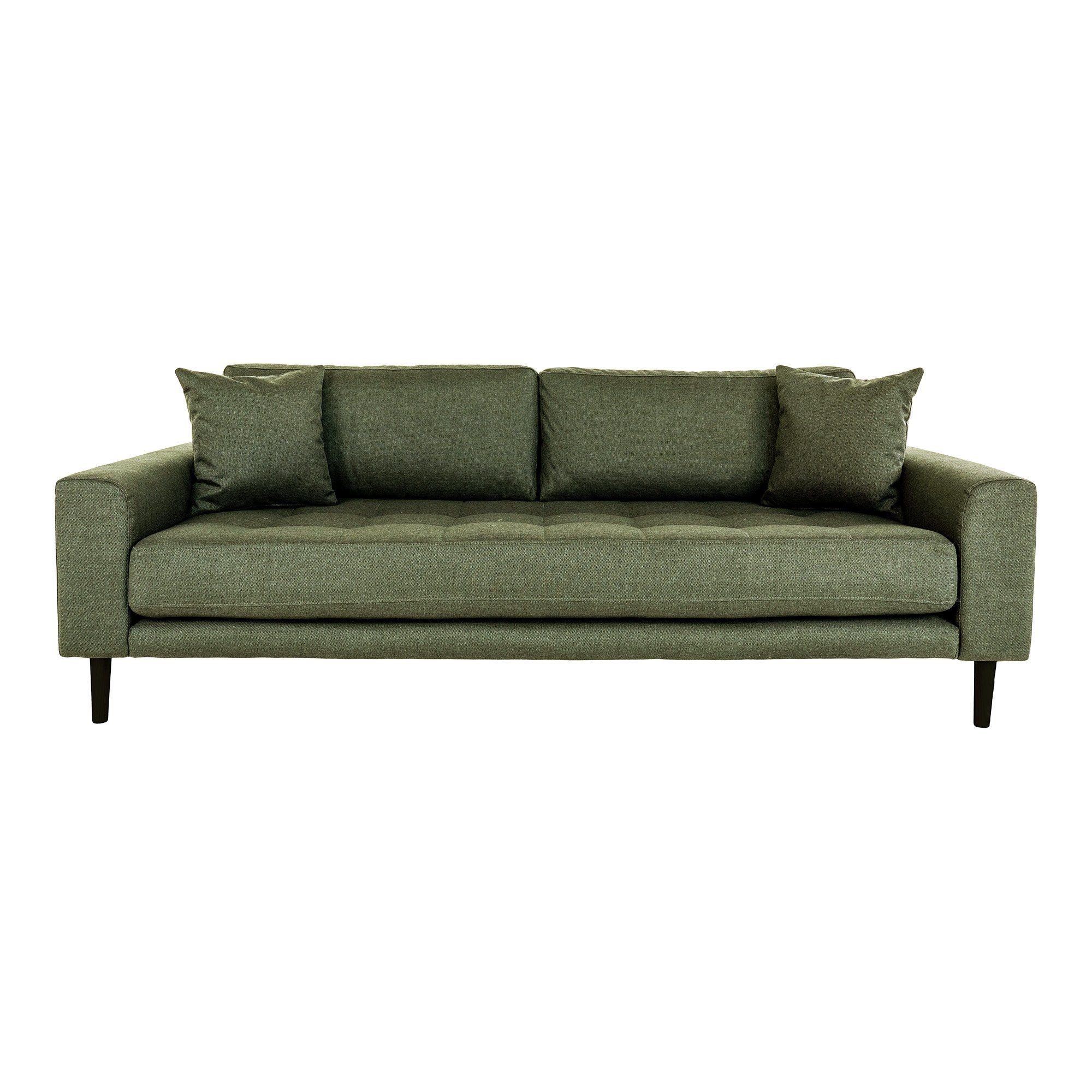  3 Seater Sofa Olive Green Fabric HN1020 - Sofa--0