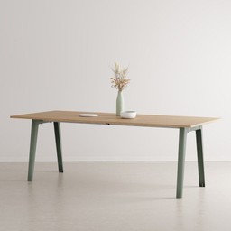 Tiptoe MODERN dining table – eco–certified wood - 10 SEATS - 220 X 95 CM - Eucalyptus Grey--13