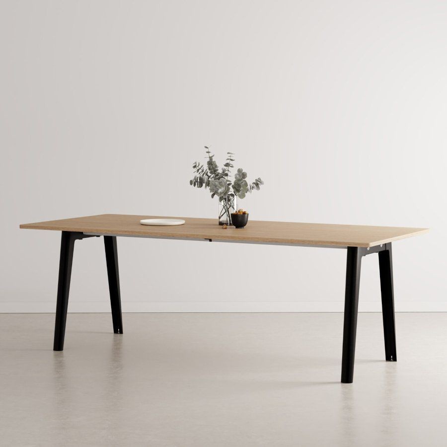 Tiptoe NEW MODERN dining table – recycled plastic - 8 SEATS - 190 X 95 CM - Graphite Black--5