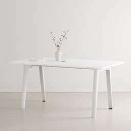 Tiptoe NEW MODERN dining table – recycled plastic - 6 SEATS - 160 X 95 CM - Cloudy White--1