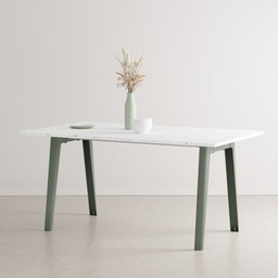 Tiptoe NEW MODERN dining table – recycled plastic - 6 SEATS - 160 X 95 CM - Eucalyptus Grey--3