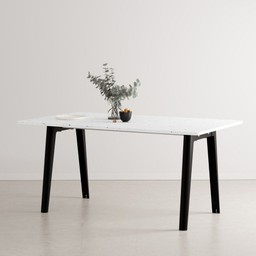 Tiptoe NEW MODERN dining table – recycled plastic - 6 SEATS - 160 X 95 CM - Graphite Black--0