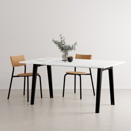 Tiptoe NEW MODERN dining table – recycled plastic - 6 SEATS - 160 X 95 CM - Graphite Black--14