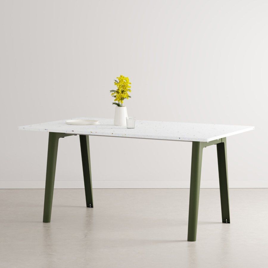 Tiptoe NEW MODERN dining table – recycled plastic - 6 SEATS - 160 X 95 CM - Rosemary Green--2