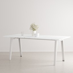 Tiptoe NEW MODERN dining table – recycled plastic - 8 SEATS - 190 X 95 CM - Cloudy White--6