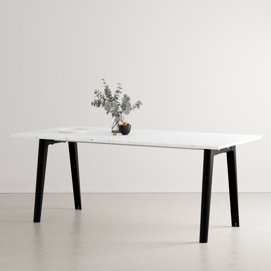 Tiptoe NEW MODERN dining table – recycled plastic - 8 SEATS - 190 X 95 CM - Graphite Black--5