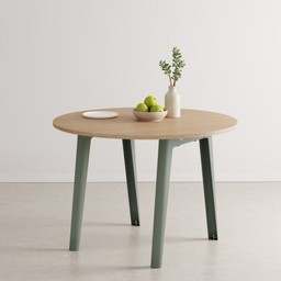 Tiptoe NEW MODERN round table – eco-certified wood - Eucalyptus Grey--3