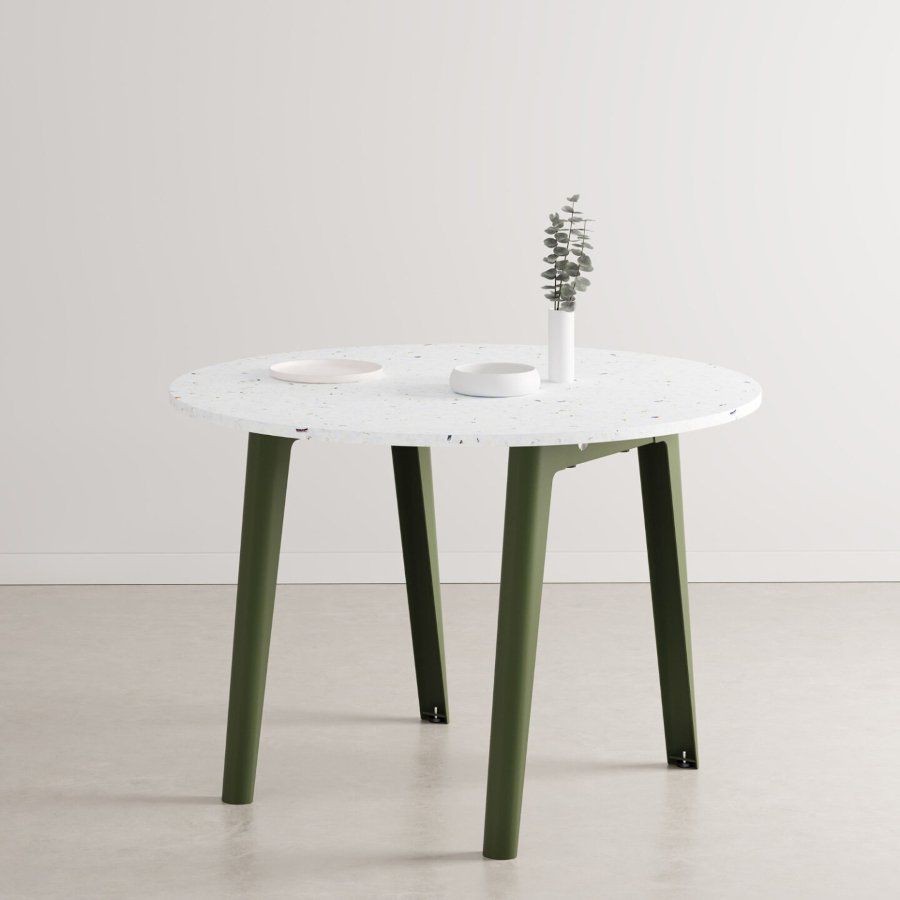 Tiptoe NEW MODERN round table – recycled plastic - Rosemary Green--2