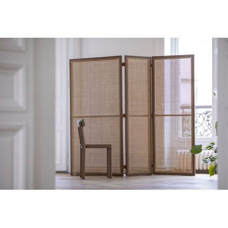 Kann Design Split Walnut Floding Screen--1