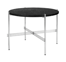 Gubi Ts Coffee Table Round Black Base: Polished Steel - Ø55 cm - Black Marquina Marble--19