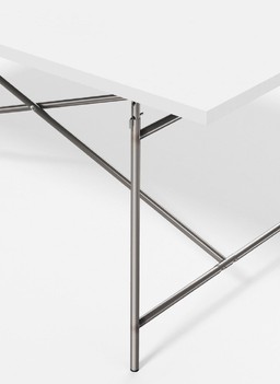 Lampert Eiermann Tischgestell 2 - 135 x 78 cm - Farblos - Melmain weiß full--89