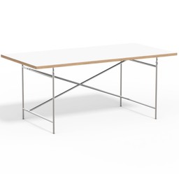 Lampert Eiermann Tischgestell 2 - 135 x 78 cm - Edelstahl - Melmain weiß--18