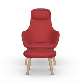 Vitra HAL Lounge Chair & Ottoman - Rot--27