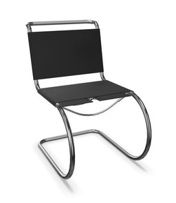 Thonet S 533 L | Freischwinger- geschnürt, Kernleder schwarz--4