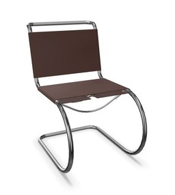 Thonet S 533 L | Freischwinger- geschnürt, Kernleder schlammgrau--6