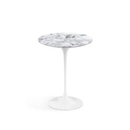 Knoll International Saarinen Side Table, Ø 41 cm - weiß - Marmor Arabescato--15