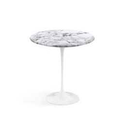 Knoll International Saarinen Side Table, Ø 51 cm - Marmor Sahara Noir - weiß--26