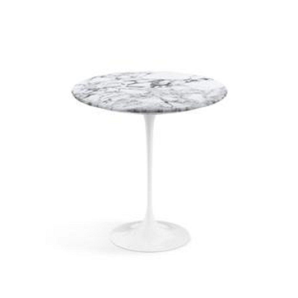 Knoll International Saarinen Side Table, Ø 51 cm - Marmor Sahara Noir - weiß--26