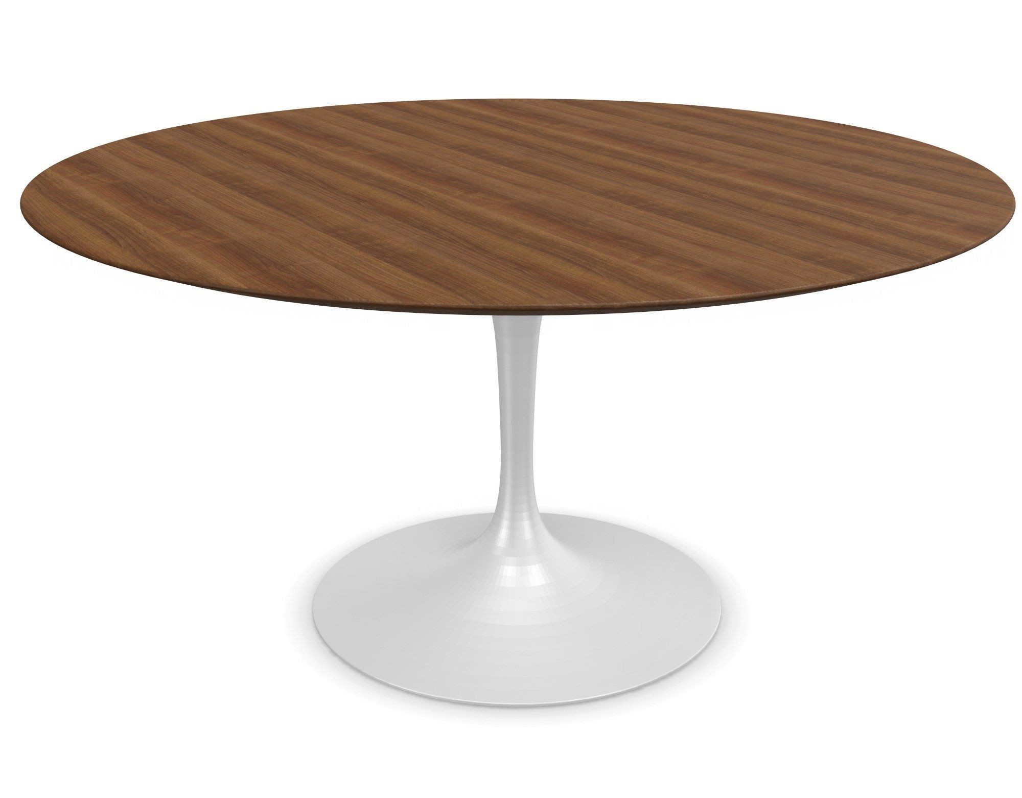 Knoll International Saarinen Dining Table, Ø 137 cm - Gestell weiß, Walnuss--4