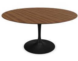 Knoll International Saarinen Dining Table, Ø 137 cm - Gestell schwarz, Walnuss--9