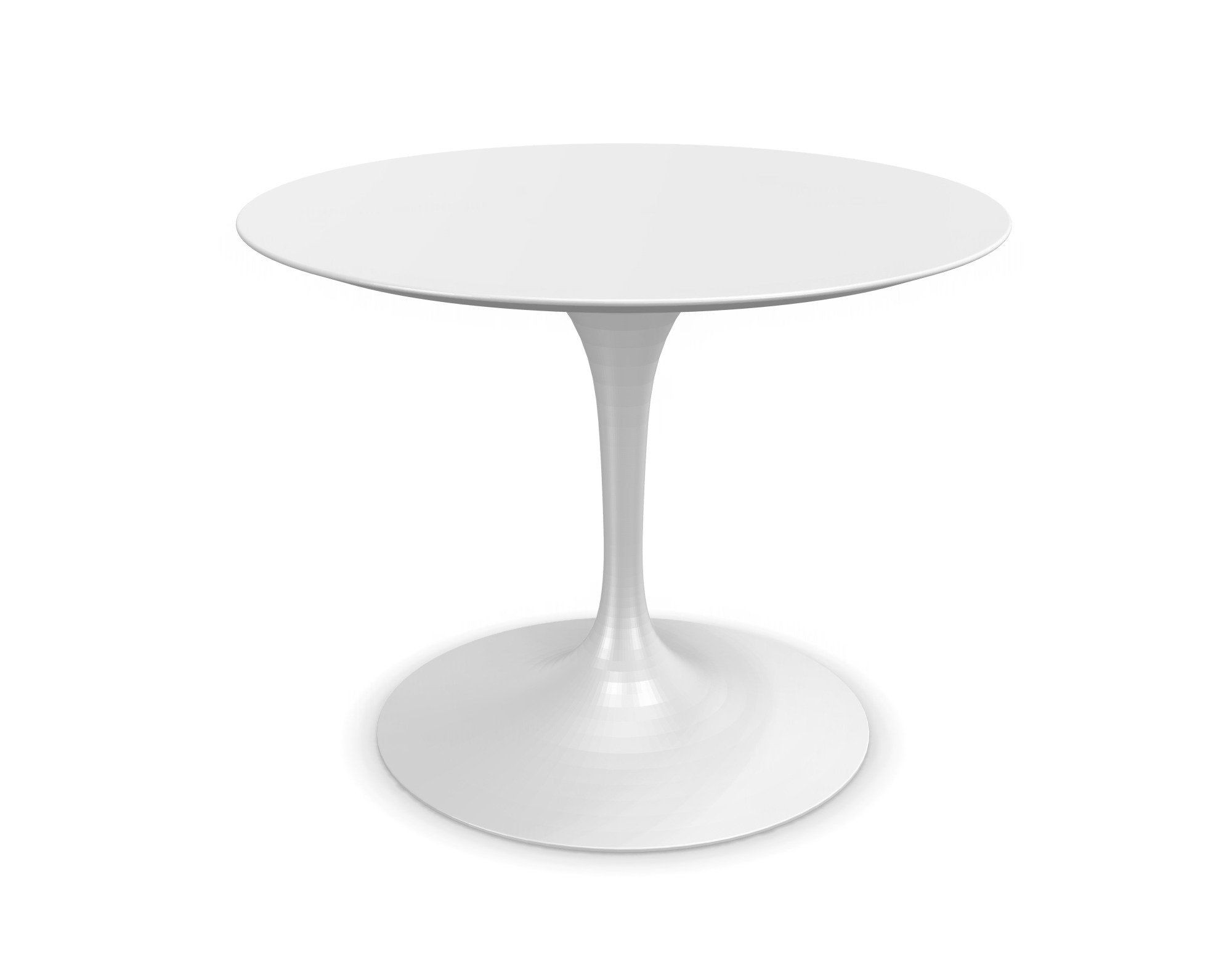 Knoll International Saarinen Dining Table, Ø 91 cm - Gestell weiß, Laminat weiß--0