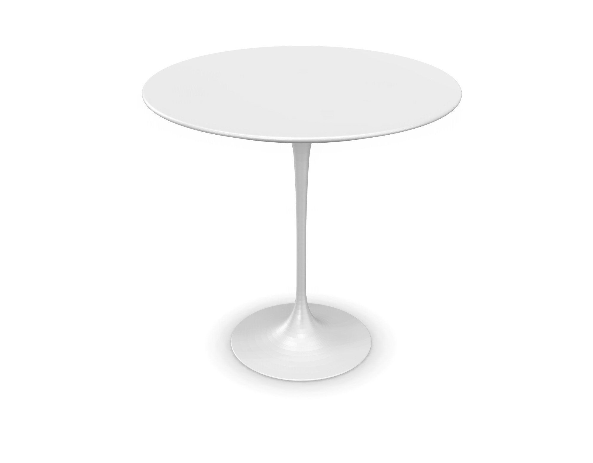 Knoll International Saarinen Side Table, Ø 51 cm - Gestell weiß, Laminat weiß--0