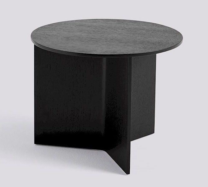 HAY SLIT TABLE WOOD- ROUND BLACK--5